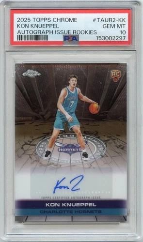 2025 Topps Chrome Kon Knueppel Chrome Rookie Autographs (PSA 10)