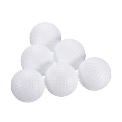 20Pcs Golf Practice Balls,Sports Plastic Hollow Flight Train(White,41mm)