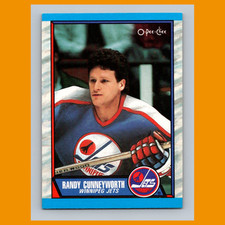 Randy Cunneyworth #63 1989 O-Pee-Chee Winnipeg Jets Hockey Card NHL NM