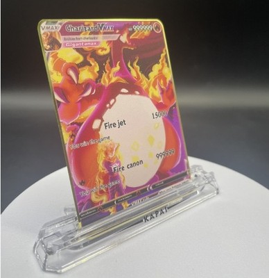 Charizard VMAX 999999point Gold Metal Pokemon Card | eBay