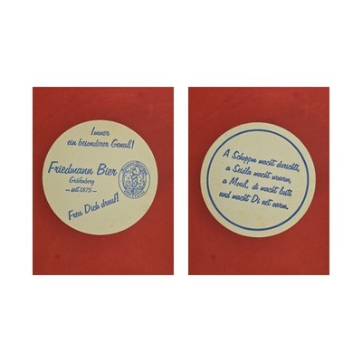 Friedmann Gräfenberg Immer ein besonderer Genuß! Brauerei Bierdeckel Bier