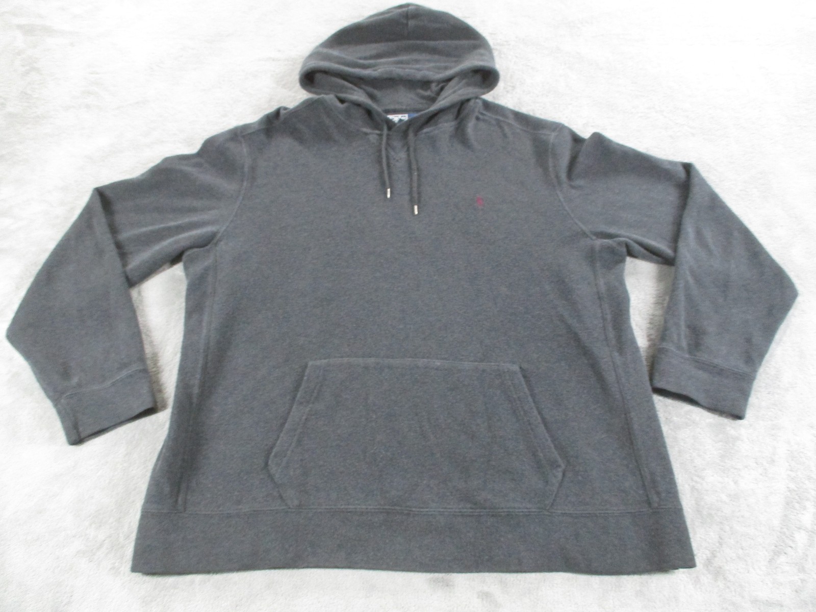 Polo Ralph Lauren felpa con cappuccio uomo XL grigio pullover canguro tasca ricamata pony