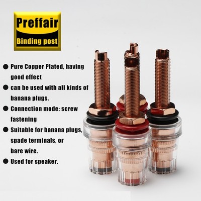 Pure Copper Plated Amplifier Speaker Banana Female Terminal Binding Post Socket
