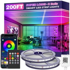 Led Strip Lights,Long Smart Led Light Strips Music Sync 5050 RGB Color Changi...