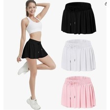 Exarus Women  s 3-Pack Butterfly Athletic Shorts Black White Pink Size M NWT