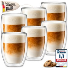 LAPRESO  Latte Macchiato Gläser 6x 350 ml do...