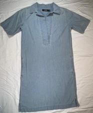 Lauren Ralph Lauren Chambray Denim Blue Cotton Short Sleeve Shift Dress XS