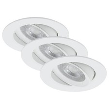 3 x Briloner LED Einbauleuchte rund Weiß IP23 3 x 5W 350lm warmweiß schwenkbar