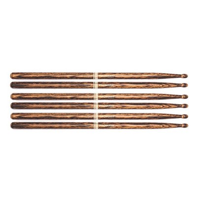 3 PACK Promark TX2BW-FG FireGrain Classic Forward 2B Drumsticks, Oval Tip