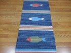MODERND  ANATOLIA FLATWAVE KILIM GEOMATRIC FISH DESIGND 2x8 RUG — photo 7