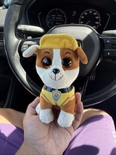 Ty Beanie Boos 6" Rubble Paw Patrol Nickelodeon Stuffed Plush Dog 2017
