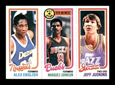 1980 Topps #19 Alex English/Marques Johnson/Jeff Judkins 75/2/68 NM/NM+ X3555944