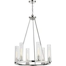 Z-Lite 3031-6PN Beau 6 Light 26 inch Polished Nickel Chandelier Ceiling Light