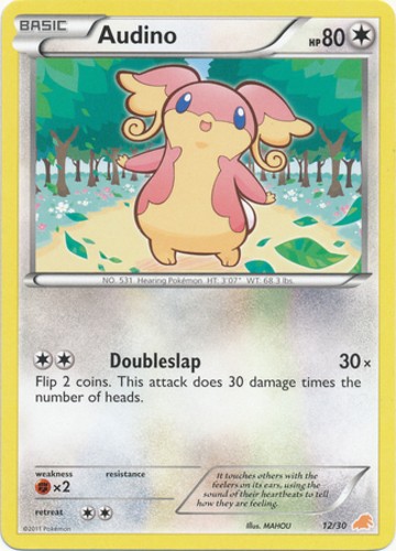 Audino - 12/30 - BW Trainer Kit (Excadrill) (Lp) Black & White Trainer Kit: Exca