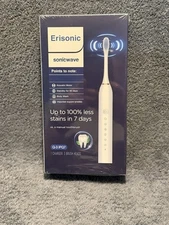 New Erisonic Sonicwave Electric Toothbrush-Includes Charger & 3 Brush Heads