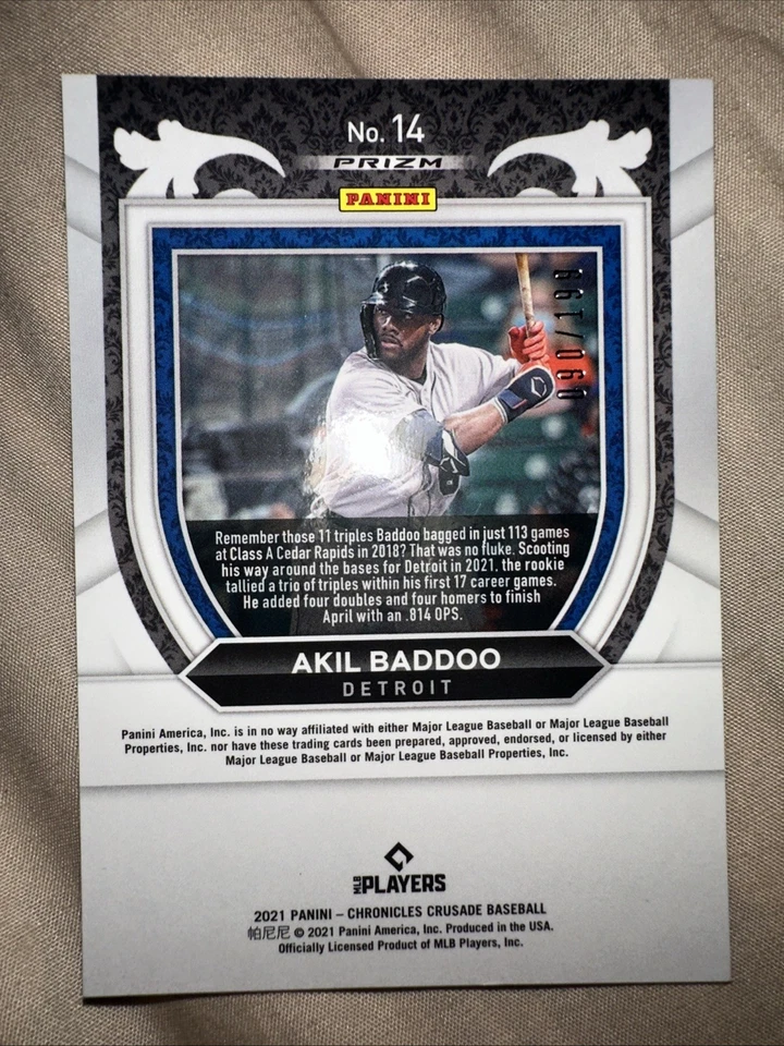 2021 Panini Chronicles - Crusade Akil Baddoo #14 Ruby Wave /199 (RC) - Image 2 of 2