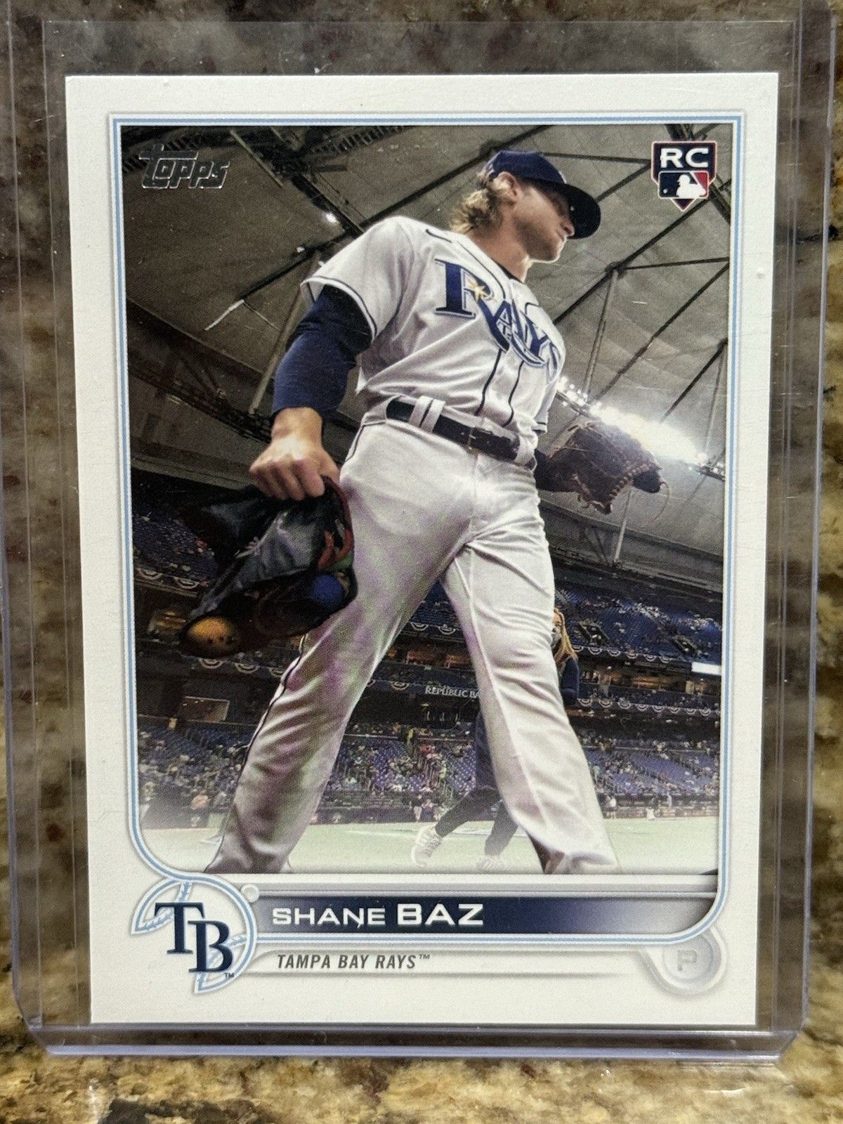 2022 Topps Series 2 Photo Image Variation SP Shane Baz #421 Rays RC
