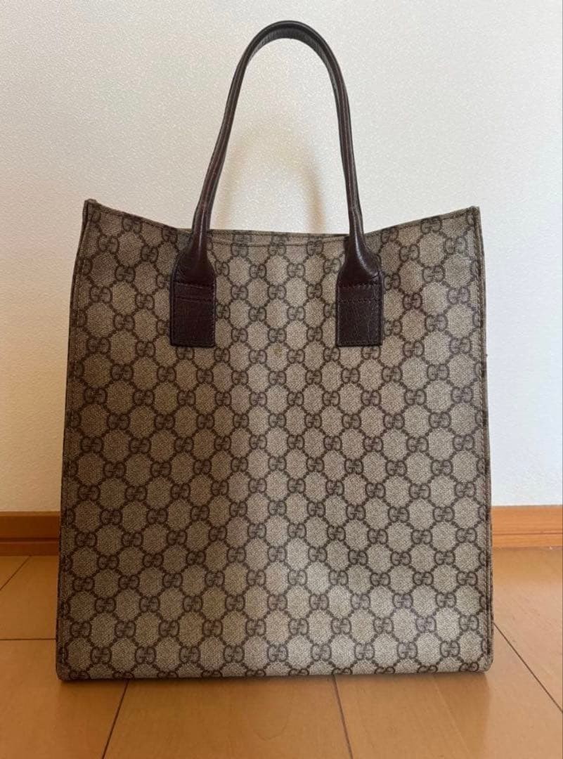 GUCCI GG Pattern PVC Leather Tote Bag Water-Resistant Large Handbag for Women thumbnail 2