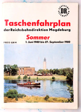 Deutsche Reichsbahn - Kursbuch - Taschenfahrplan Rbd Magdeburg Sommer 1980