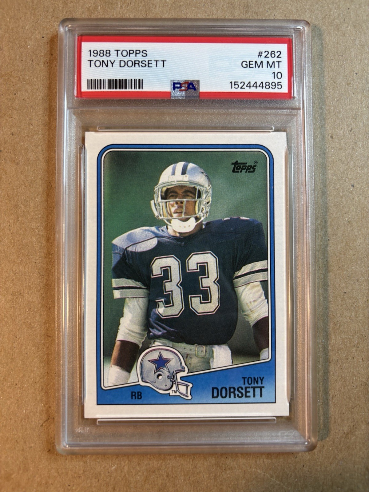 1988 Topps - Tony Dorsett #262 PSA 10 Dallas Cowboys HOF