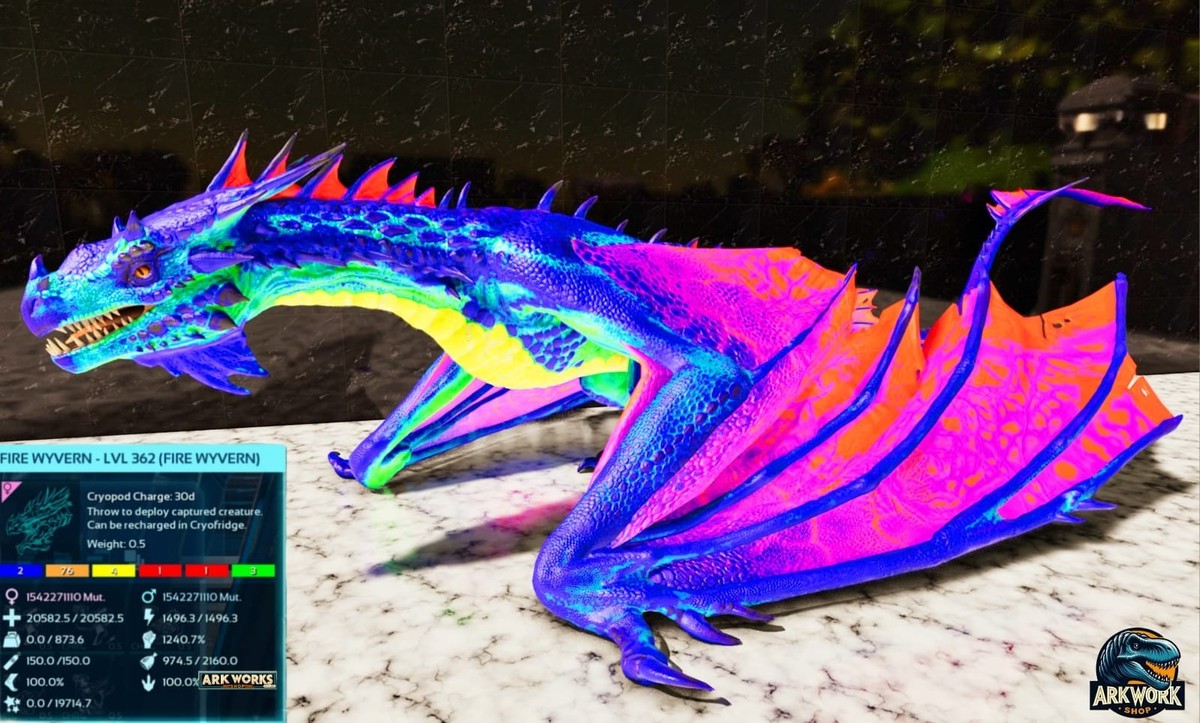 🦖ARK Survival Ascended Rainbow Top Stats PVE PS5/XBOX/PC | eBay