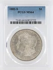 1882-S Morgan Silver Dollar PCGS MS64 S$1 San Francisco Minted No Reserve