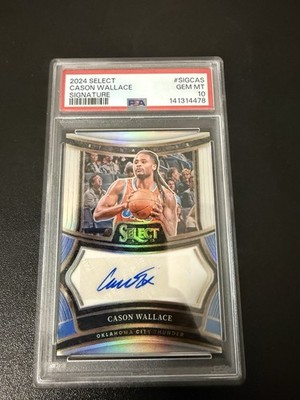 2024-25 Panini Select Signatures /249 Cason Wallace Auto PSA 10 | eBay