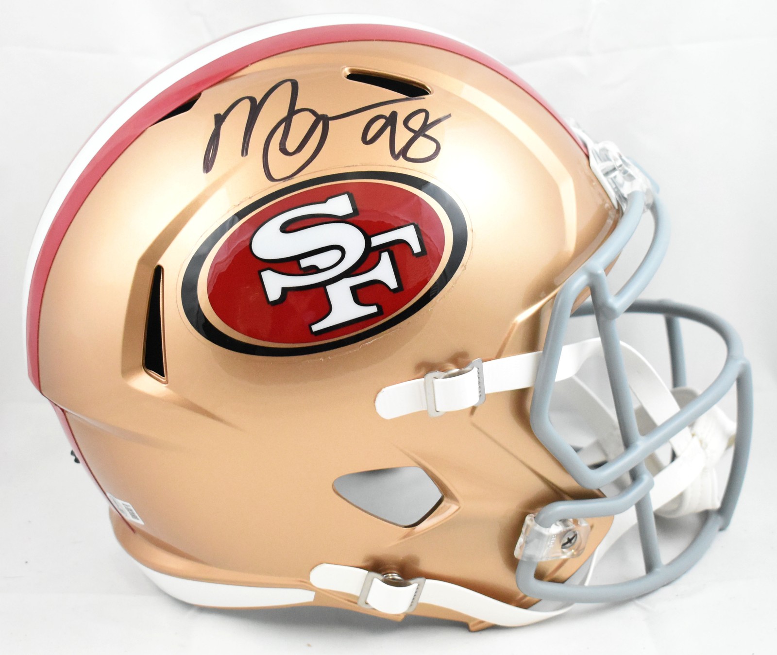 Mykel Williams Autographed Signed San Francisco 49ers F/S Speed Helmet - Beckett W Holo 