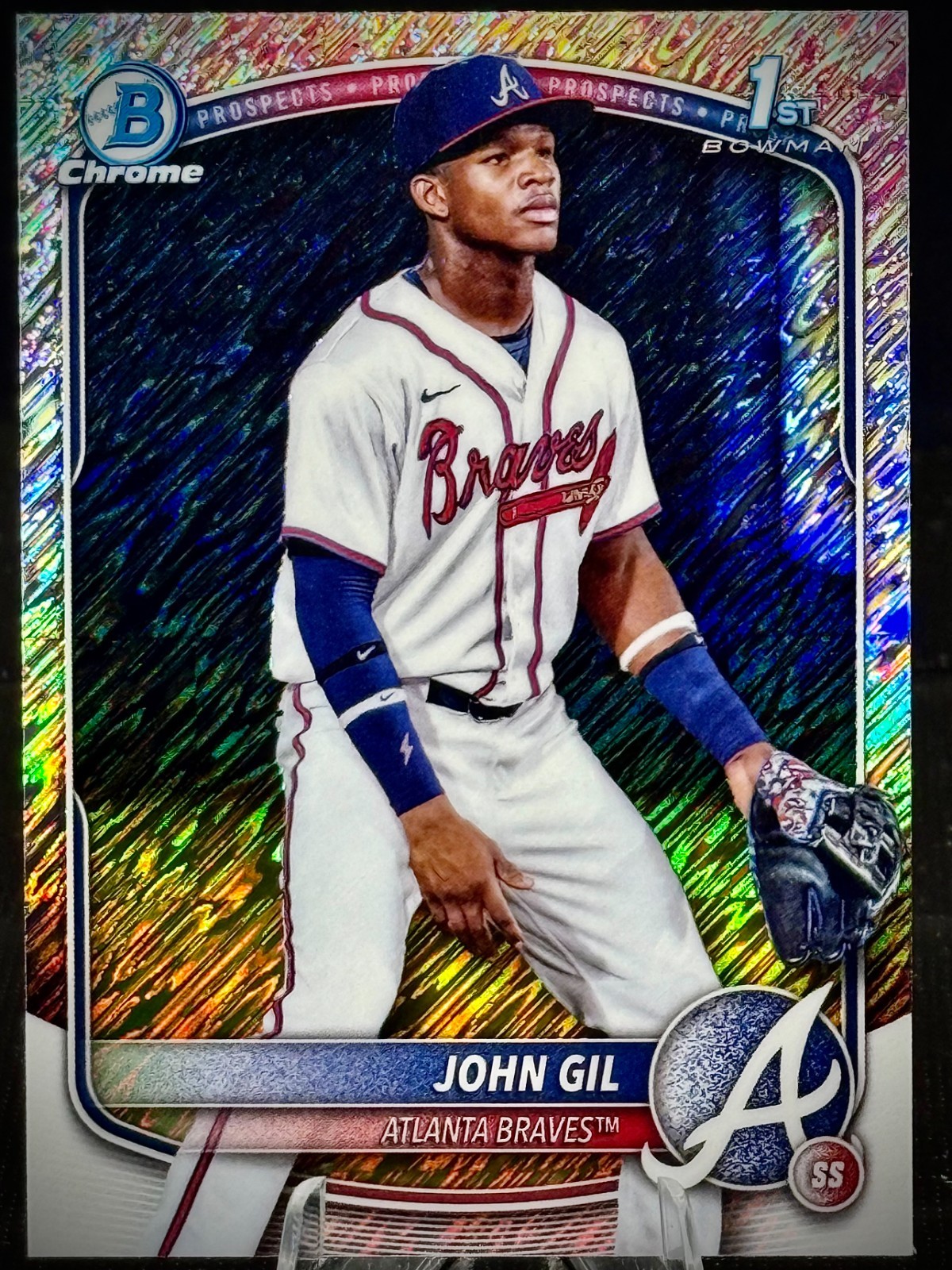 2025 Bowman Chrome - John Gil #BCP-172 - 1st Silver Shimmer Refractor