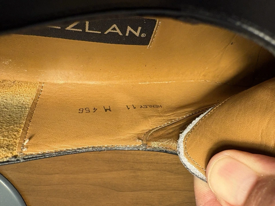 Zapatos de vestir perforados negros Mezlan Henley talla 11 muy buen estado Foto 4 de 4