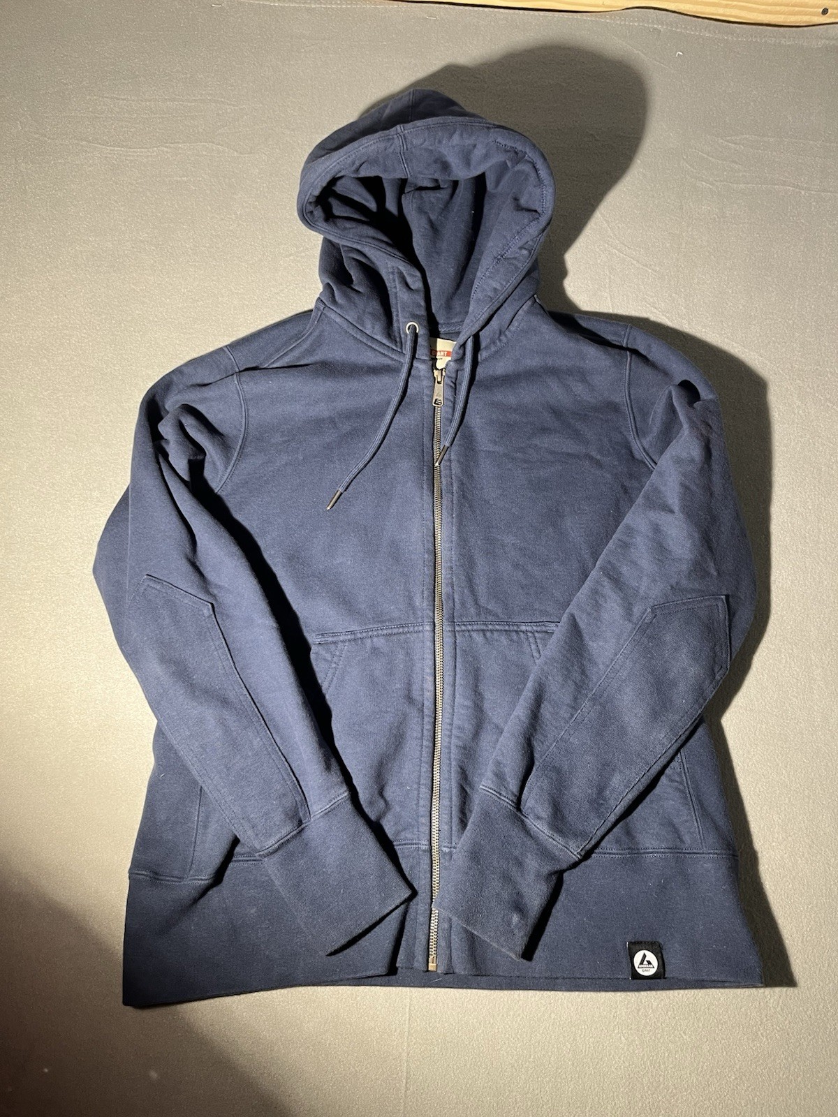 American Giant Womens  XL Hoodie Sweatshirt Relaxed Classic Full Zip Dark Blue