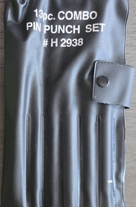 Steel Pin Punch Set 13pc Hand Tool H2938 Sizes 1/16–5/16 inch