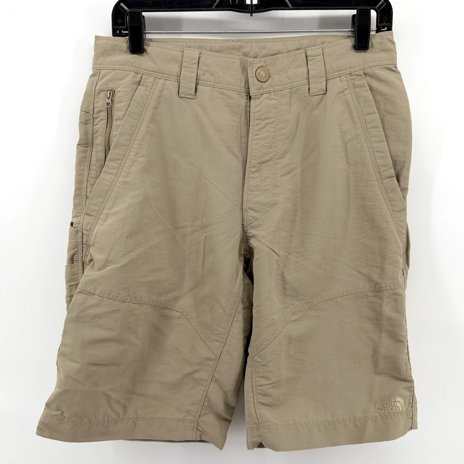 The North Face Mens Cargo Shorts 30 Beige Nylon Hiking Travel Utility