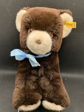 Vintage Steiff Cosy Lommy Teddy Bear Brown 5354/25 Plush Button Tag WestGermany