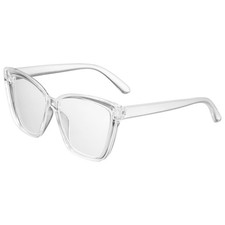 Sunglasses for Women Men, PC Anti-Blue Light Flat Type Sunglasses, Transparent