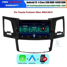 For Toyota Hilux Fortuner 2008-2014 9 64gb Android15 Car Stereo Bt Carplay Gps