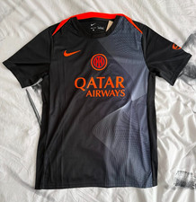 Inter Milan Football Pre Match Shirt Black Mens Medium Brand New