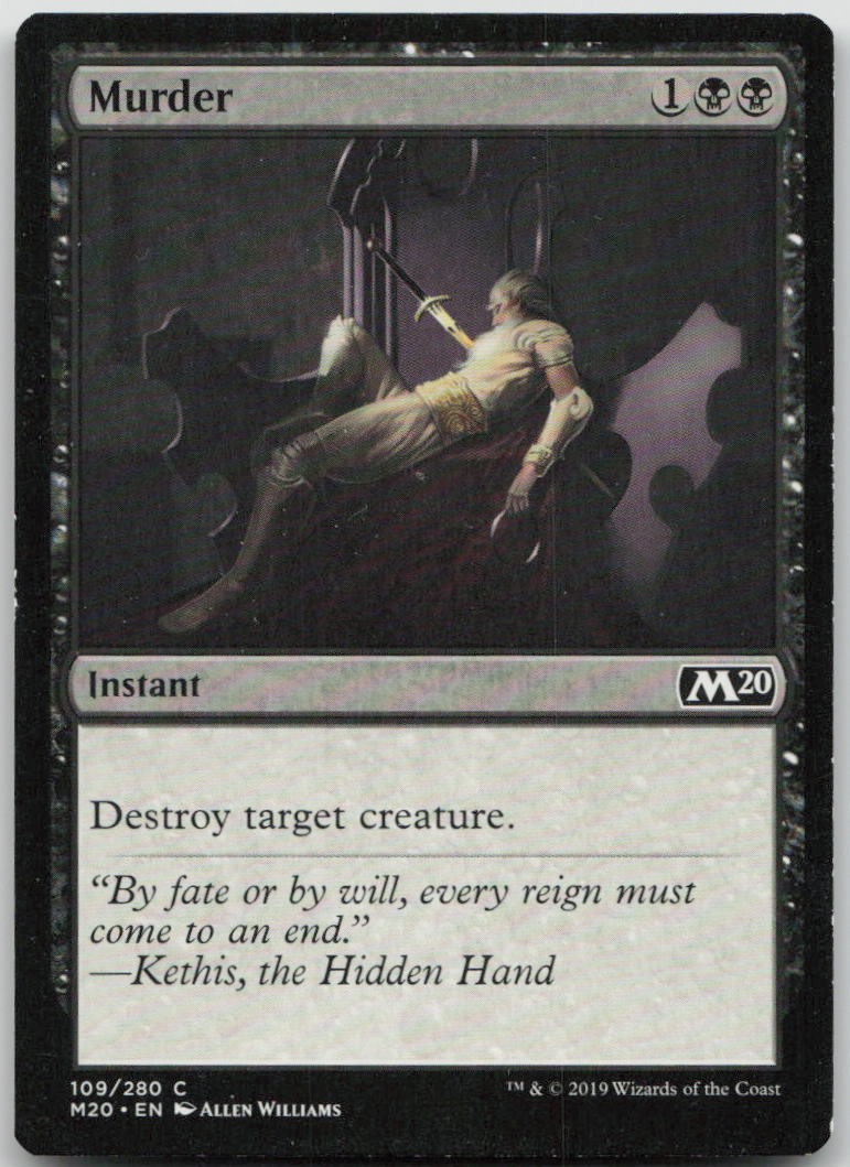 Murder #109 Common Core Set 2020 Magic: The Gathering MP