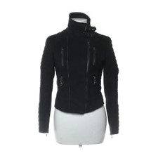 Daqianjin, Bikerjacke, Damen, Größe: M, Schwarz, Einfarbig, Wildlederimitat #CLC