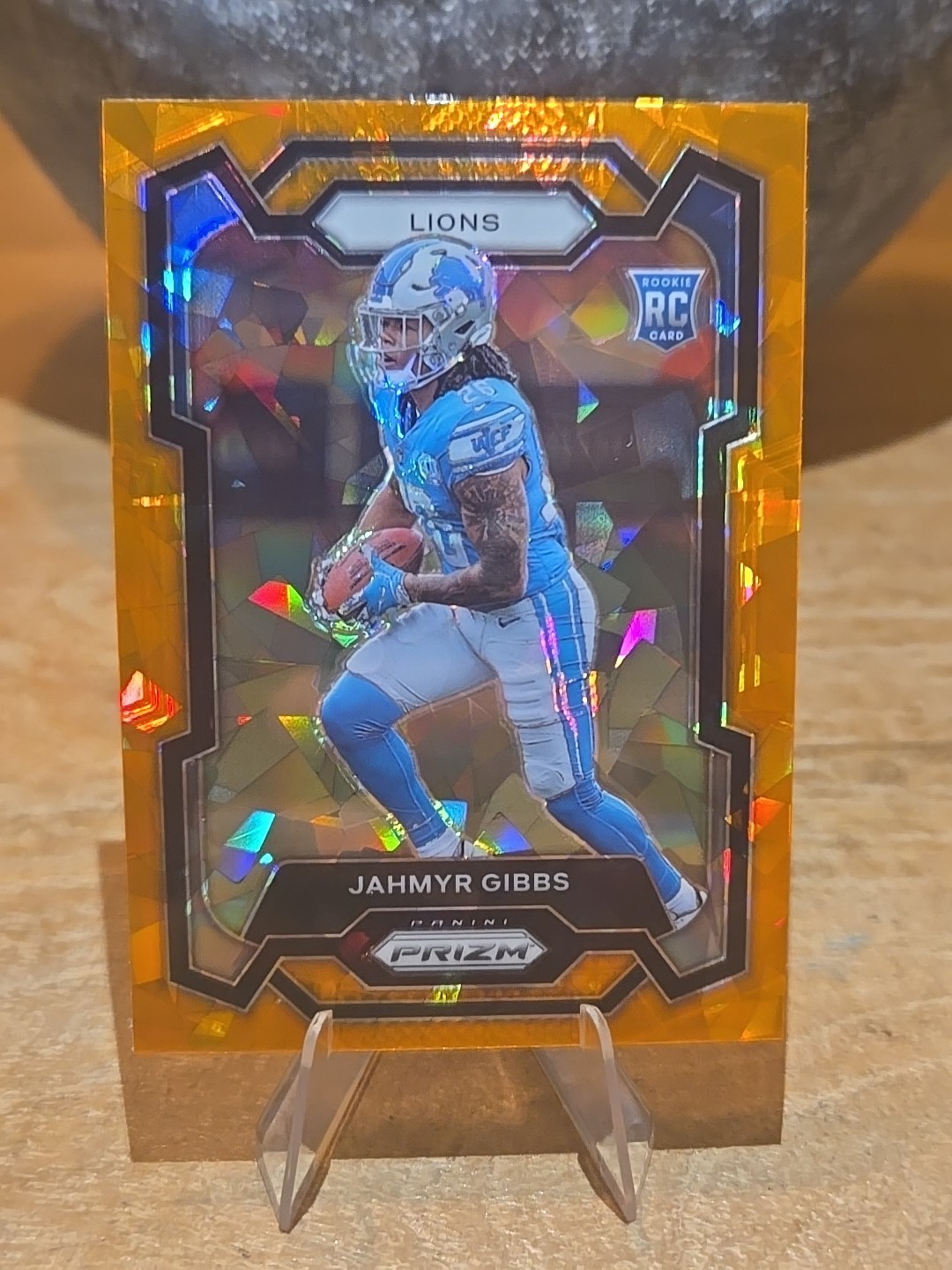 2023 Panini Prizm - Jahmyr Gibbs #331 Orange Ice Prizm - Rookie Lions (RC)