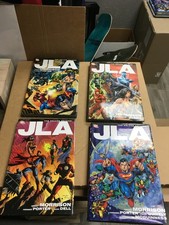 JLA by morrison deluxe hc vol 1 2 3 4 set copertina rigida piccoli segni di usura