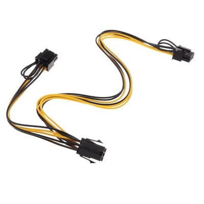 PCI-E 6-Pin Auf 2x  (6+2-Pin/) Stromverteilerkabel PCIE PCI Express