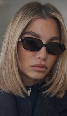 Miu Miu Regard MU11ZS 16K5S0 Rectangle Sunglasses in Black / Gray Lens 100% UV