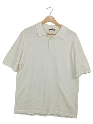 CINQUE Herren Polo Shirt Gr. L Weiß Strukturmuster Kurzarm
