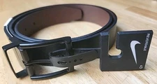 Nike Loop Cut Out Reversible Leather Belt  40 Black/Brown 