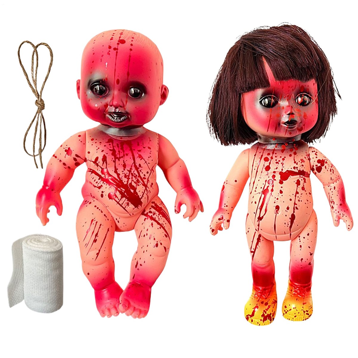 Halloween Doll Ornament Scary Reborn Zombie Baby Doll Creepy Ghost