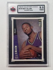 1996-97 UD Collectors Choice #278 Ray Allen Rookie Card KSA 9.5 NGM. rookie card picture