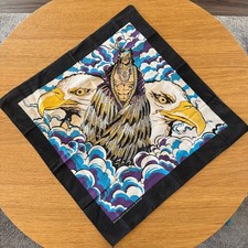 Vintage Bandana Native American Eagle RN15582 USA 22" x 21"