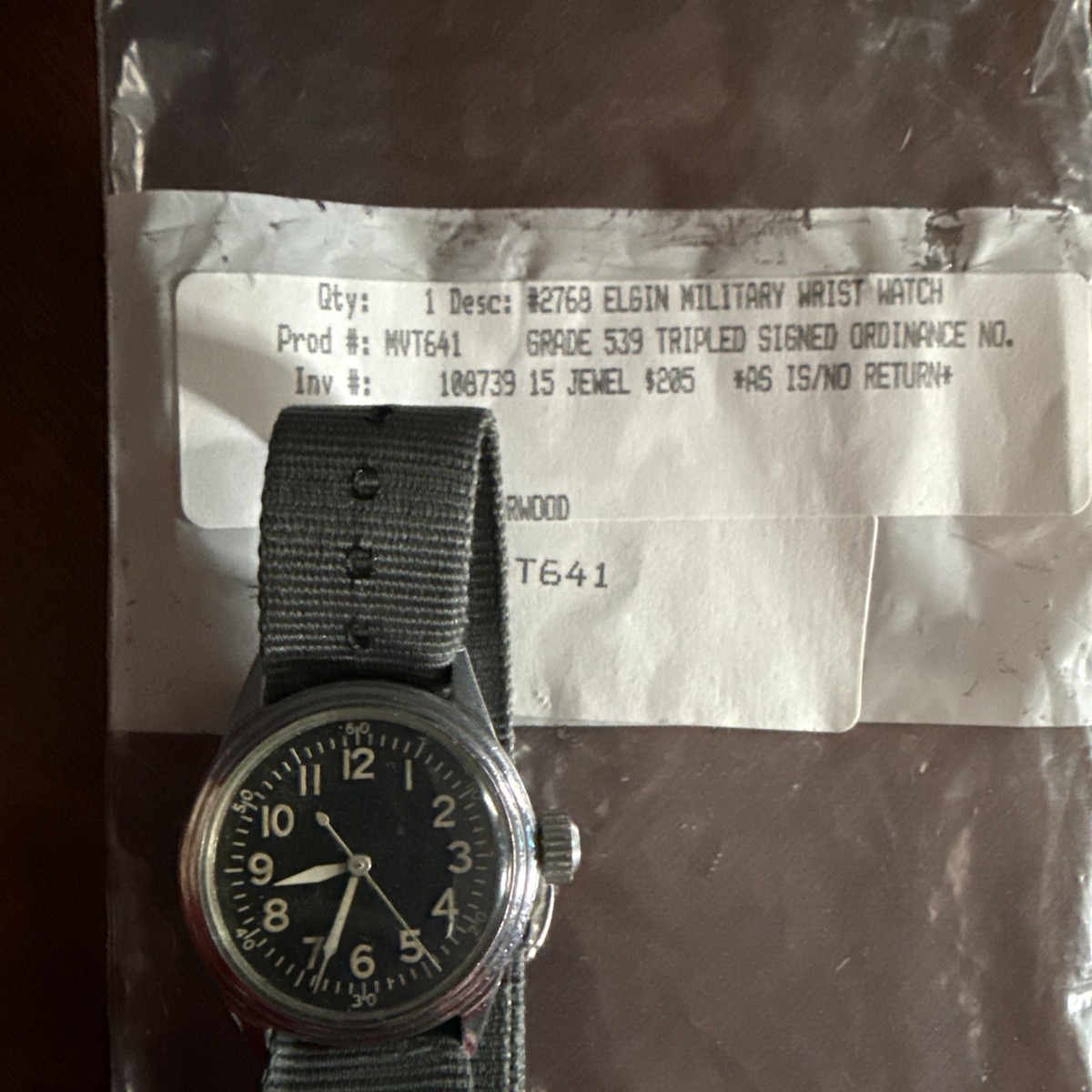 ELGIN Military Type A-11 U.S. Army Air Corps Military Watch 