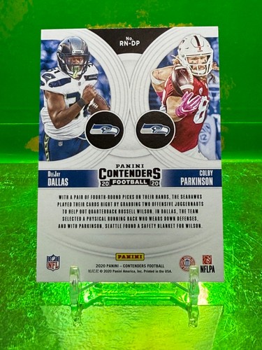 #14/25 2020 RC Colby Parkinson DeeJay Dallas Platinum Contenders Round Numbers - Picture 2 of 2